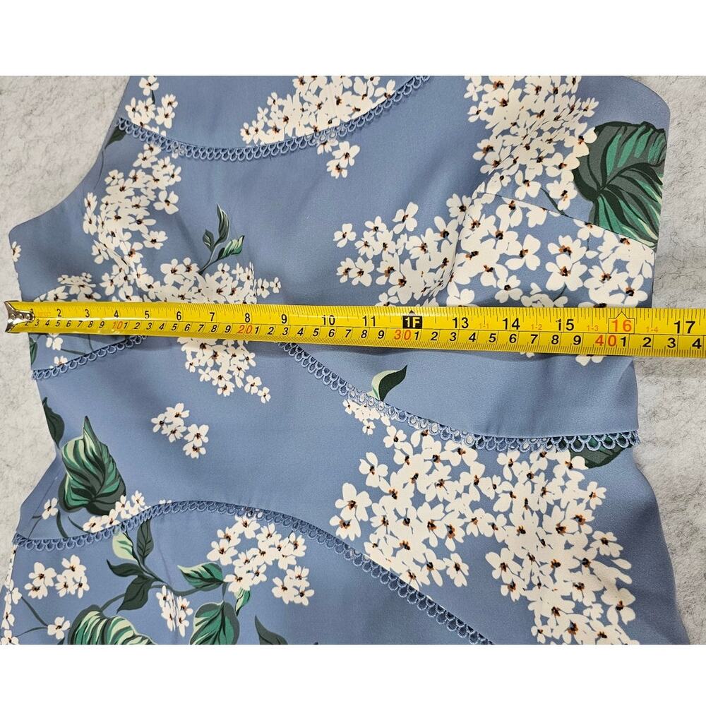 Keepsake Dress Wild Thoughts, Ruffled Curved Hem, Lined, Floral, Sexy, New Sz L - Picture 10 of 13